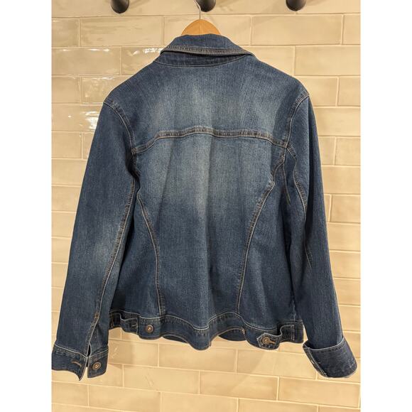 Women’s Plus Size 20W Dark Denim Jean Jacket - Picture 3 of 4